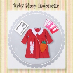 large dress anak murah dress kaos bunny carrots D1